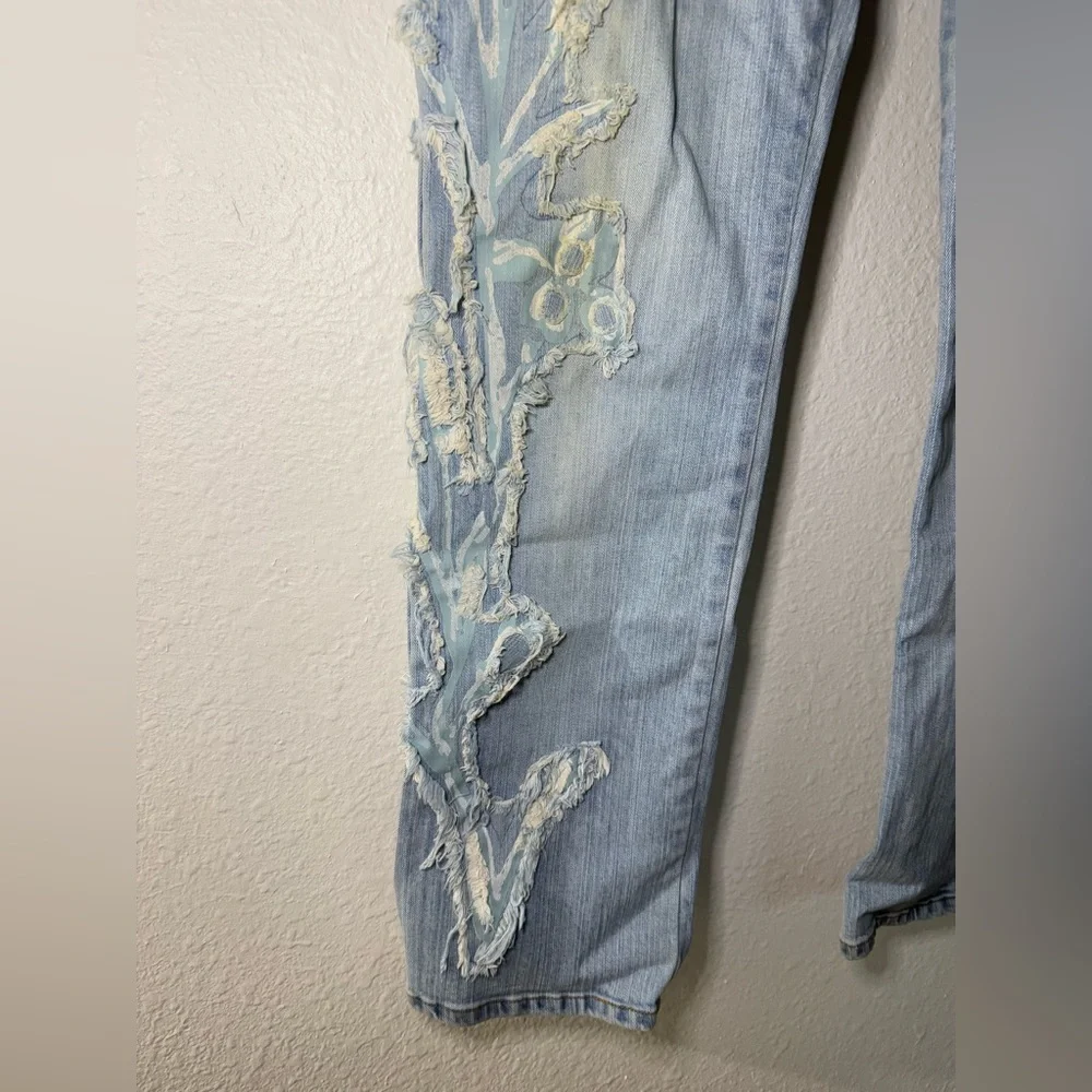 INC International Concepts Bootcut Jeans with Embroidered Leg Detail - Picture 9 of 11